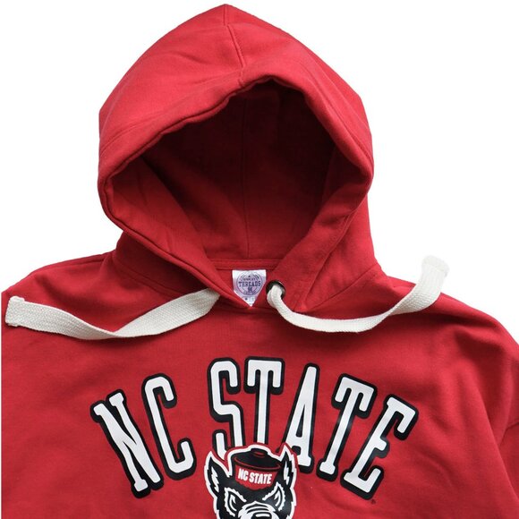 NC State Hoodie Wolfpack Red Logo Collegiate Knit Fleece Lined Sweatshirt Top - Picture 4 of 8